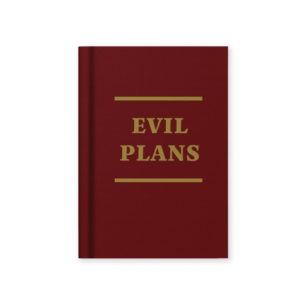 Hard Cover Tiny Notebook-Evil Plans
