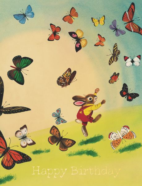 Card-Card-Bunny And Butterflies