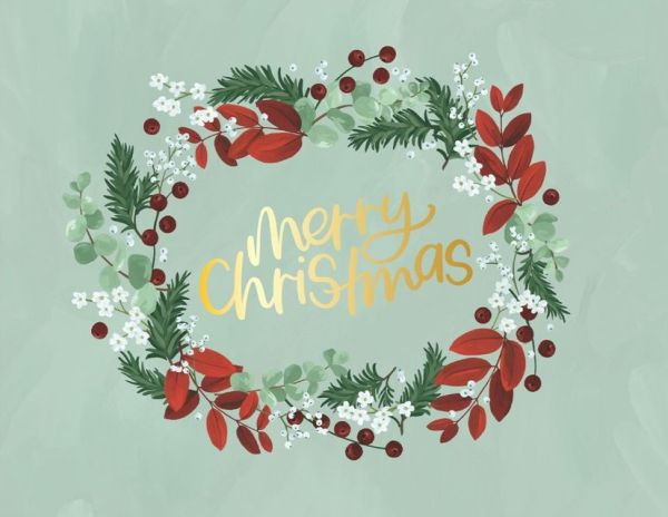 Foil Card-Christmas Wreath