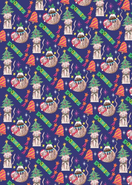 Wrap-Festive Cats