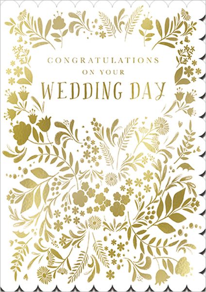 Foil Scalloped Card-Wedding Day