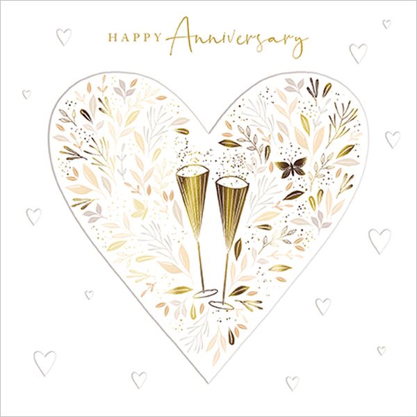 Embossed Card-Anniversary Heart