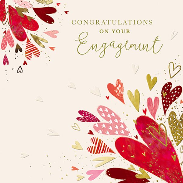 Embossed Card-Congratulations Engagement