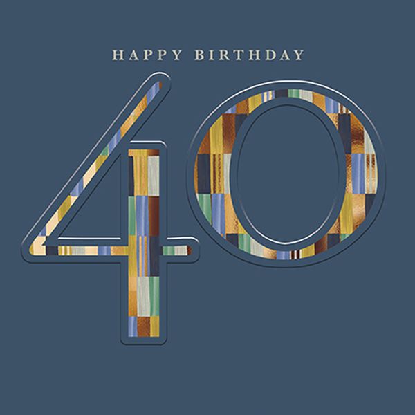 Embossed Card-Happy 40th