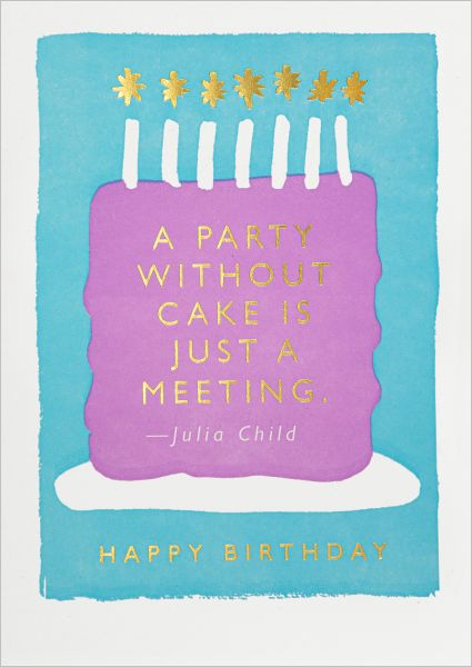 Foil Card-A Party Without Cake