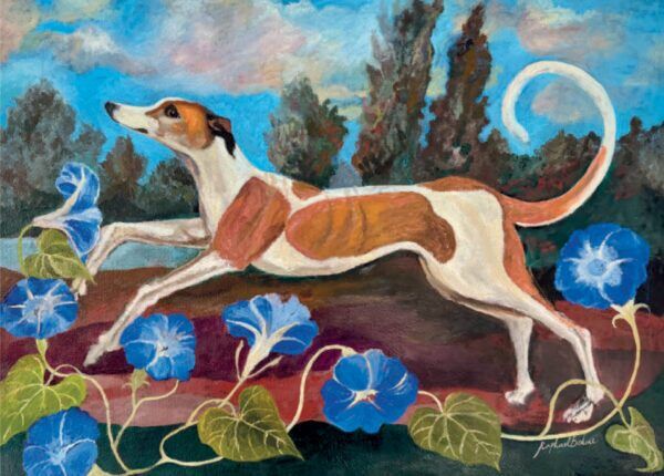 Card-Running Dog