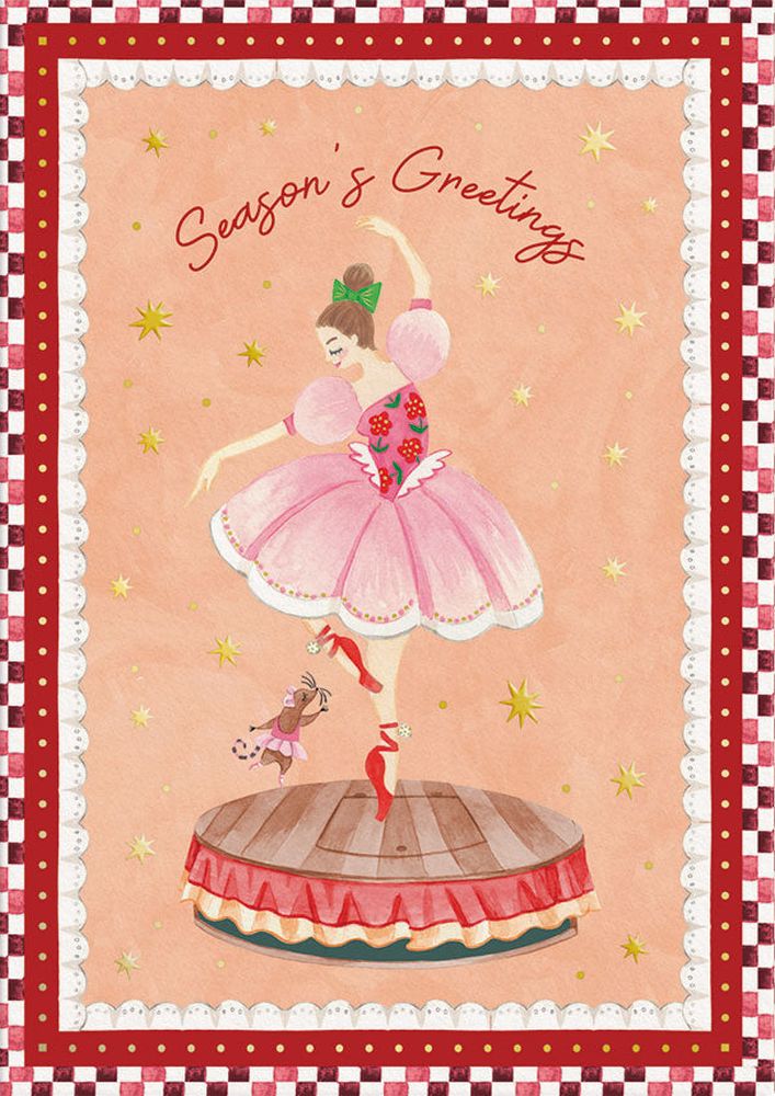 Cath Kidston Foil Card-Nutcracker Ballerina