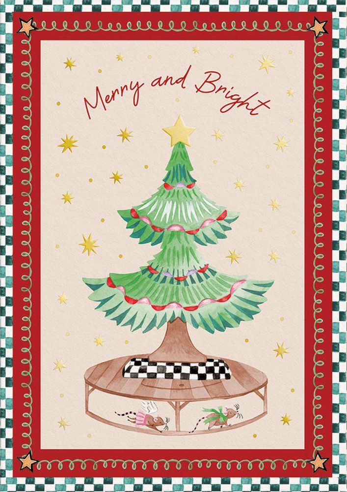 Cath Kidston Foil Card-Nutcracker Tree