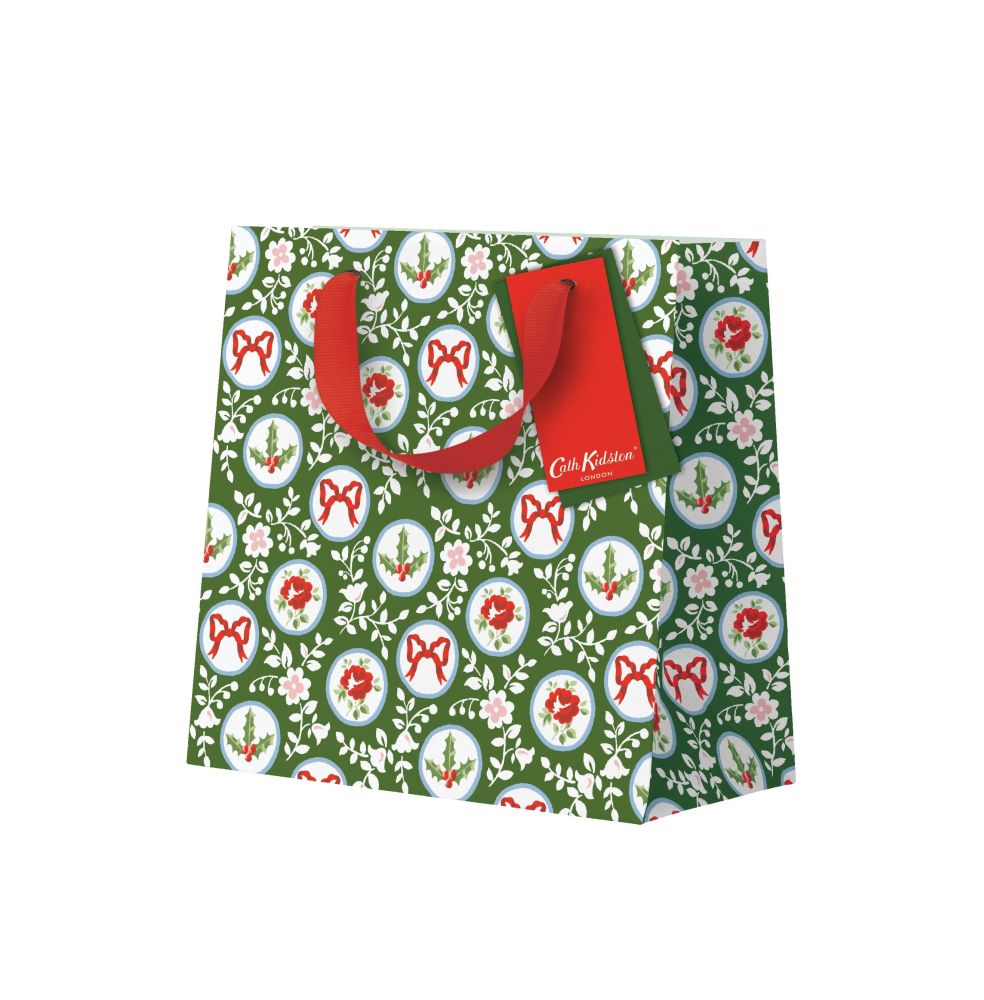Cath Kidston Gift Bag Small-Holly and Roses