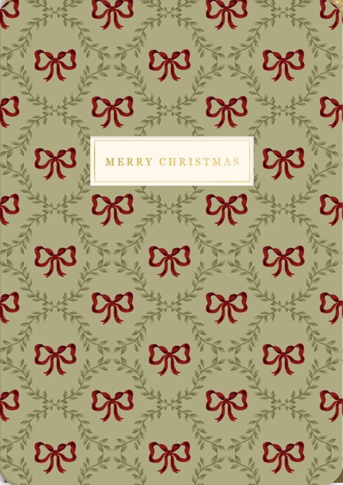 Laura Ashley Foil Card-Bow Trellis