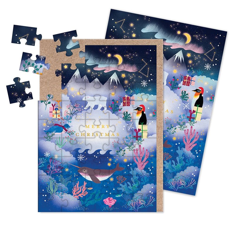 Jigsaw Card-45pc-Christmas North Pole