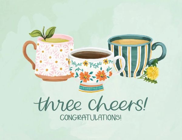 Card-Three Cheers Teacup