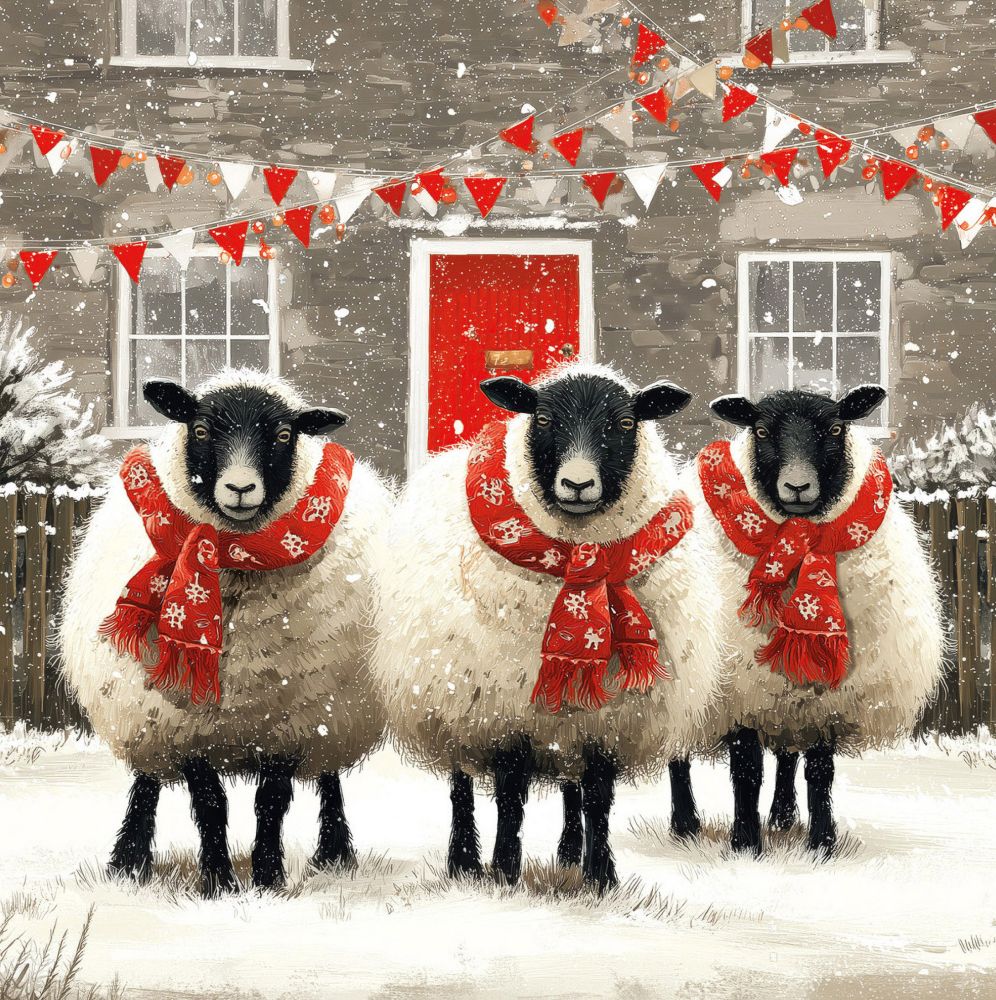 Card Pack of 6-We Three Sheep