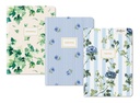 Cath Kidston Medium Notebook Set-Blue Stripe Floral