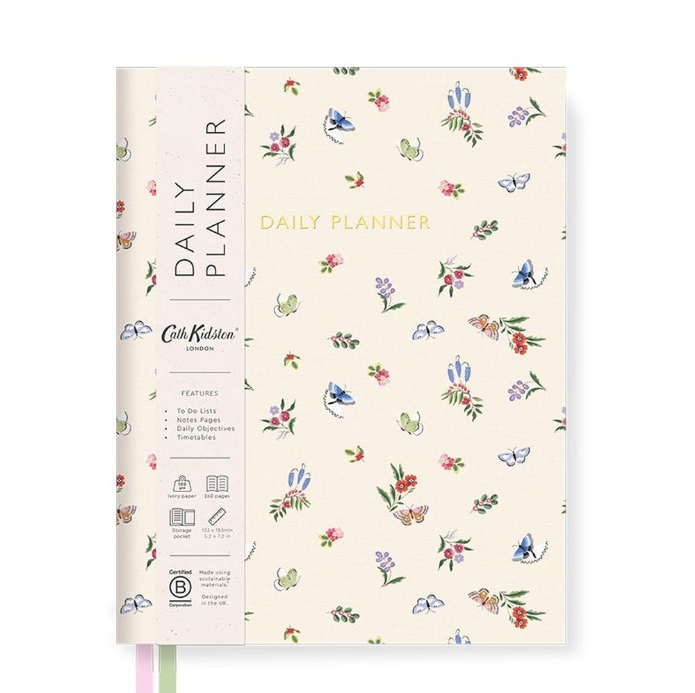 Cath Kidston B6 Fabric Daily Planner-Pink Butterfly