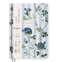 Cath Kidston A5 Premium Hard Cover Notebook-Blue Stripe Floral