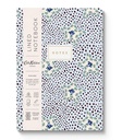 Cath Kidston A5 Textured Soft Cover Notebook-Blue Rose Dots