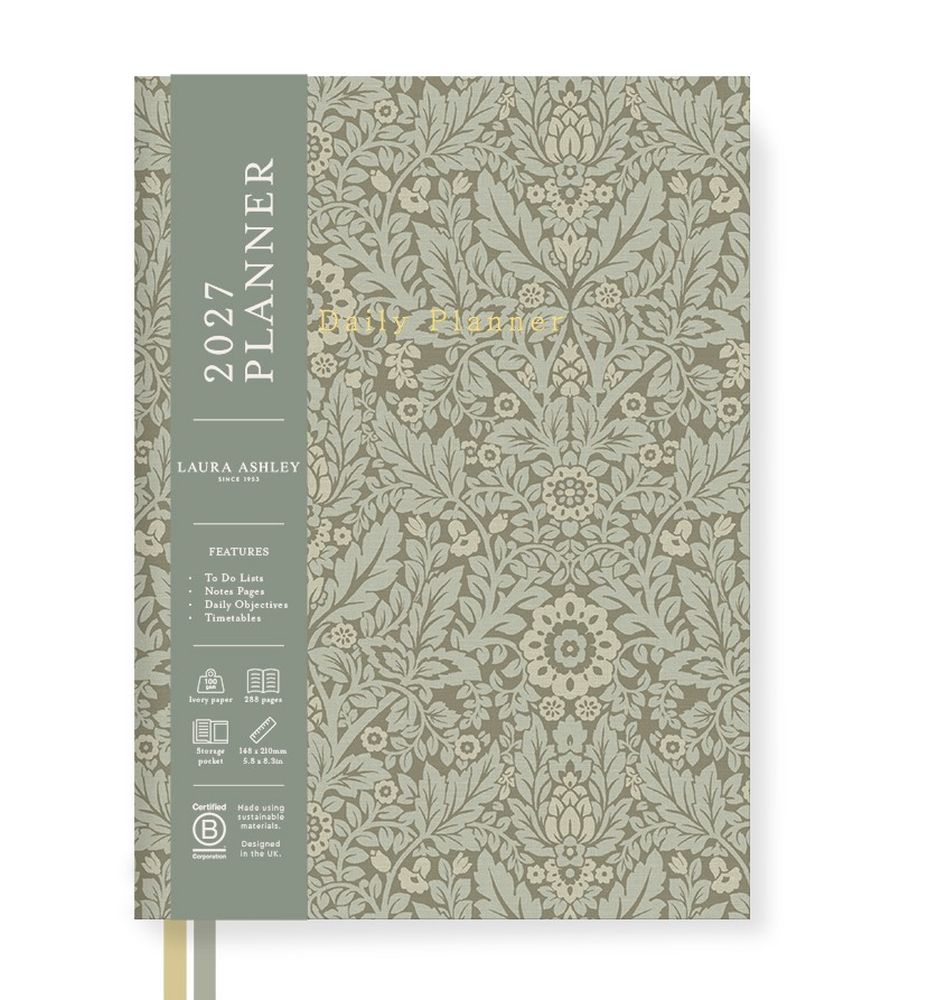 Laura Ashley A5 Fabric Daily Planner-Delamore