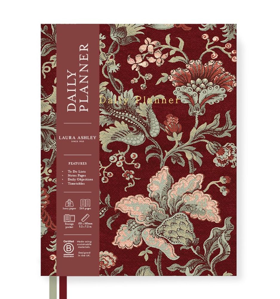 Laura Ashley B6 Fabric Daily Planner-Paisley Archive