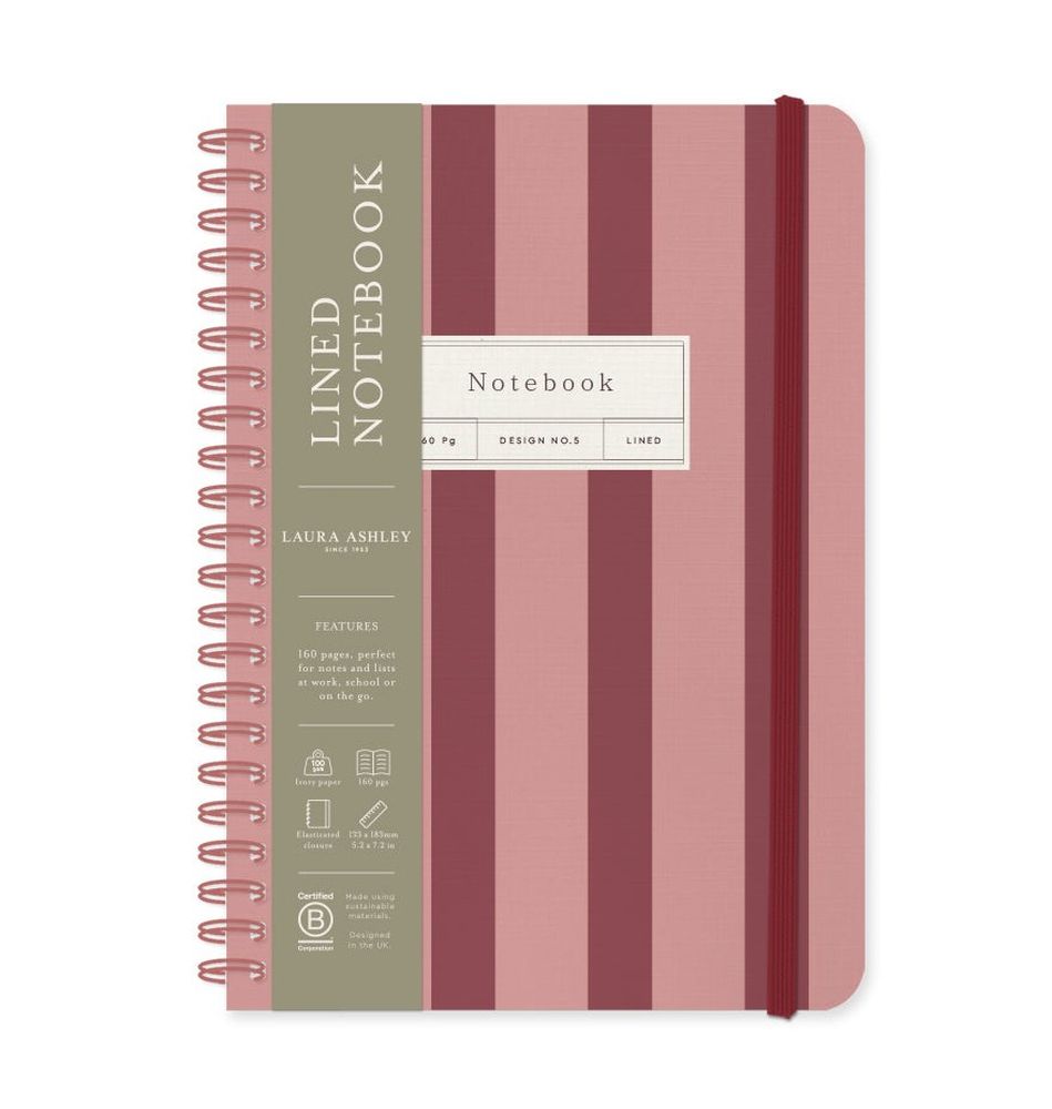 Laura Ashley B6 Spiral Bound Notebook-Lyme Regis