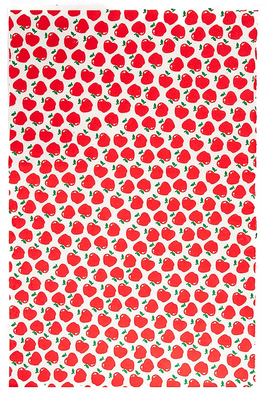 Wrap-Apples Red on Cream