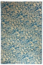 Wrap-Flowers Gold on Blue