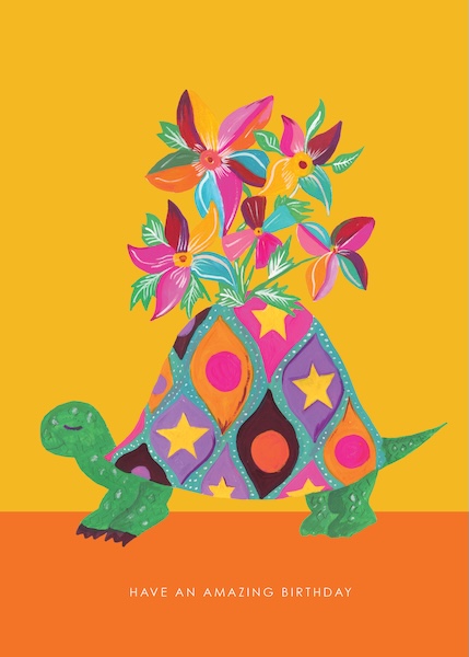 Card-Tortoise Flower