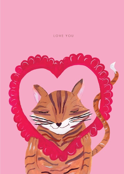Card-Cat Love You