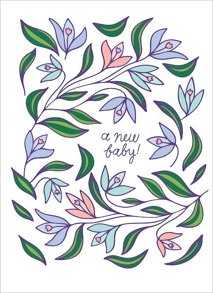 Card-Snowdrops Baby