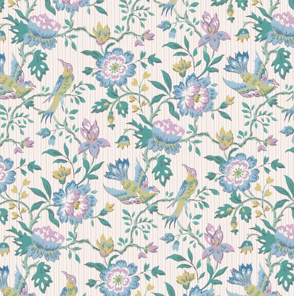Card-Vintage Flowers and Birds