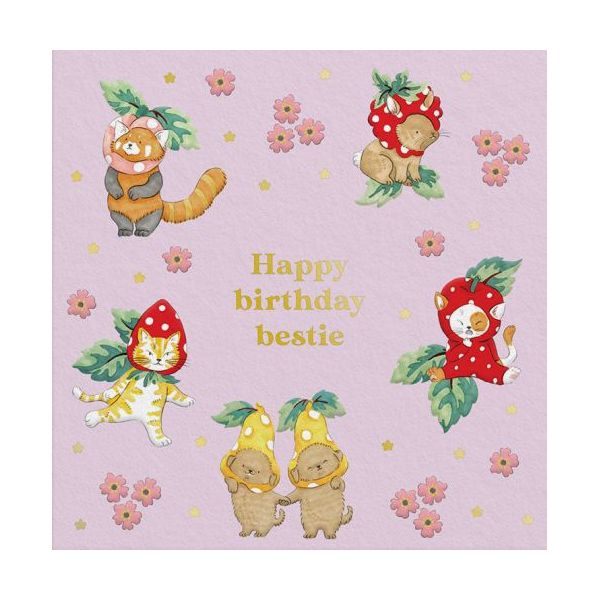 Mini Foil Card-Bestie Birthday