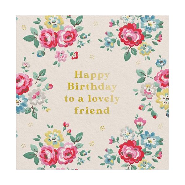 Mini Foil Card-Friend Floral