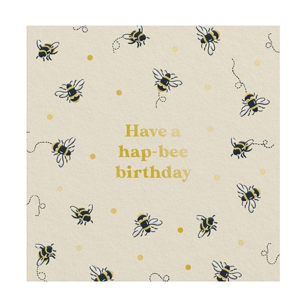 Mini Foil Card-Bees Birthday