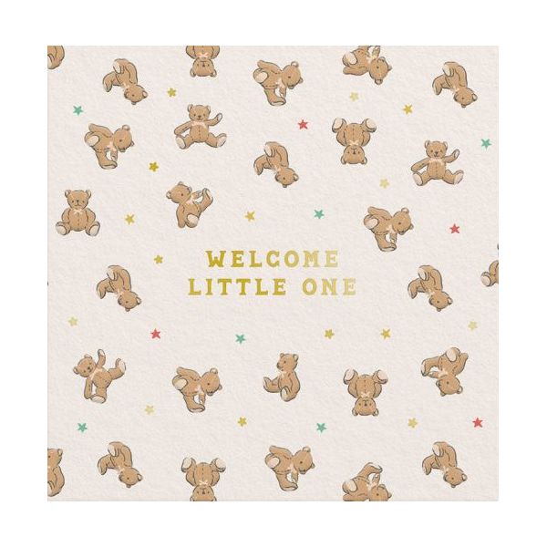 Mini Foil Card-New Baby Bear