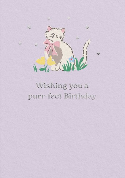 Foil Card-Purr-fect Birthday