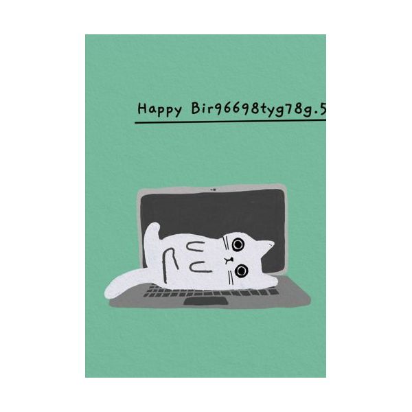 Mini Card-Laptop Kitten