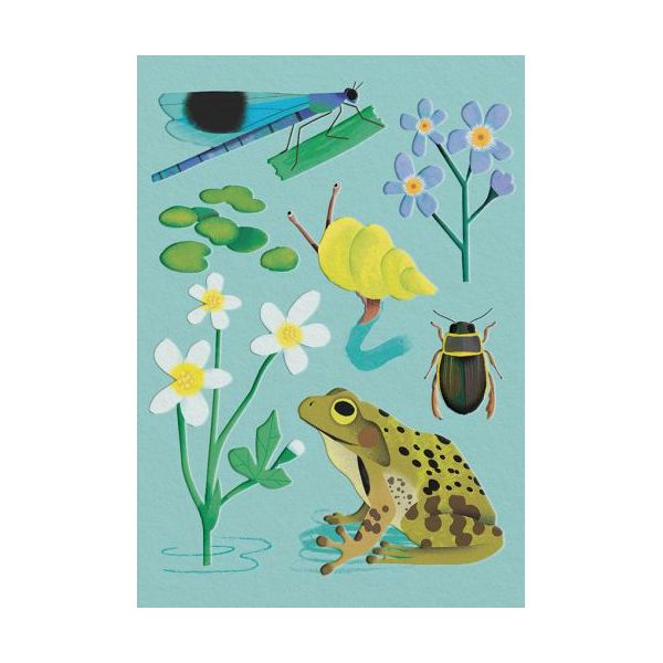Mini Embossed Card-Pond