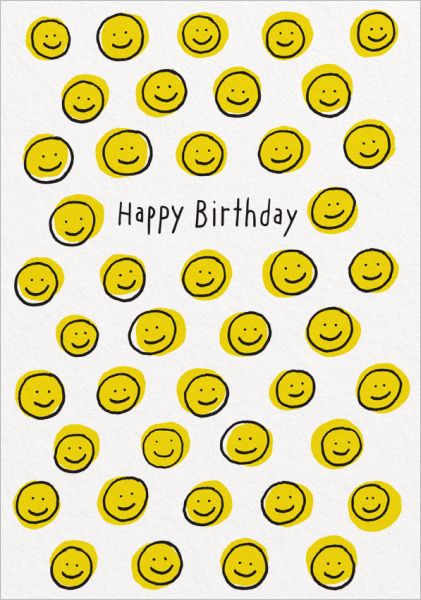 Card-Smiley Faces Birthday