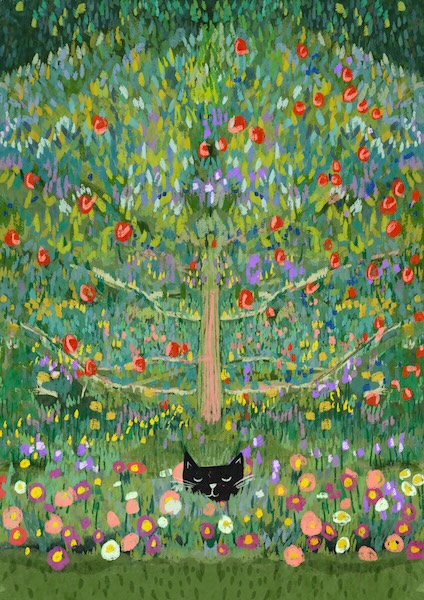 Card-Klimt Apple Tree