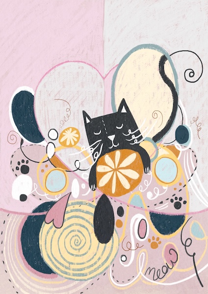 Card-Hilma AF Kitty Napping