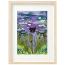 Art Print-Claws Monet Purple Water