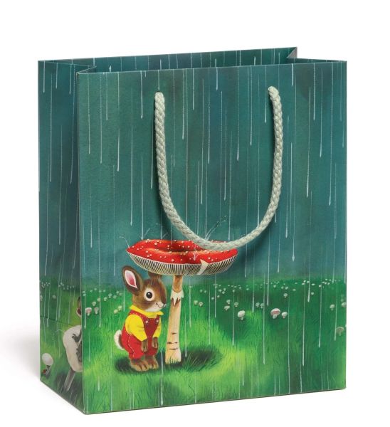 Gift Bag Medium-Bunny and Mushroom