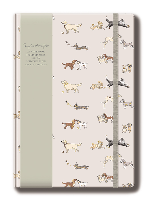 Sophie Allport A5 Hard Cover Notebook-Dogs