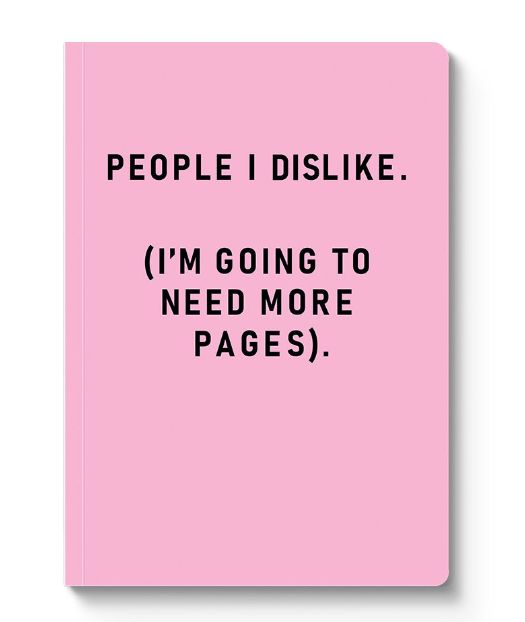 A5 Smooth Soft Cover Notebook-People I Dislike