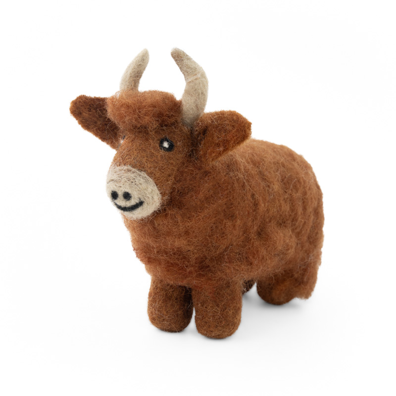 Handmade Felt Highland Cow