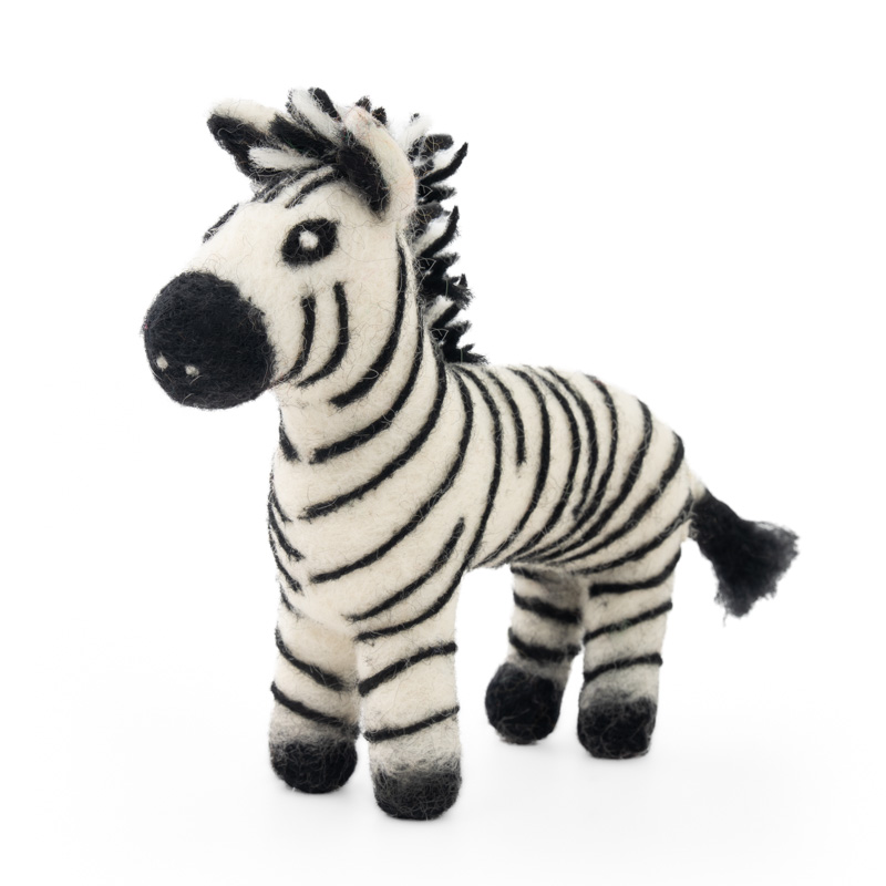 Handmade Felt Zebra