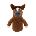 Finger Puppet-Felt Dark Brown Horse