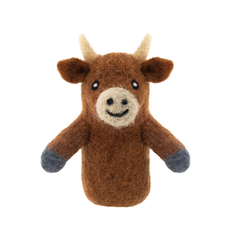 Finger Puppet-Felt Highland Cow