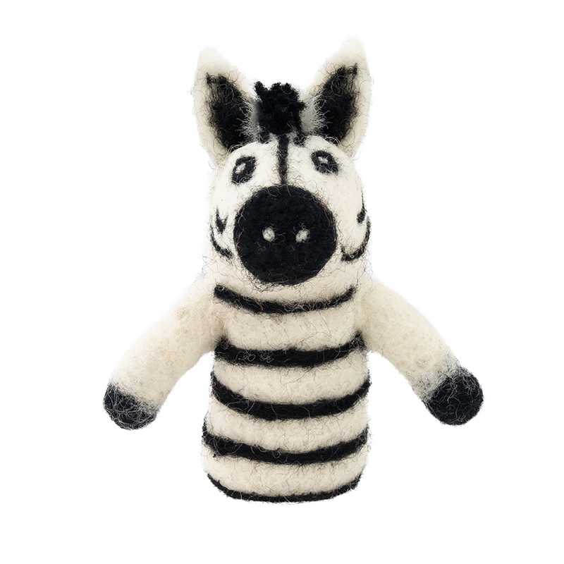 Finger Puppet-Felt Zebra
