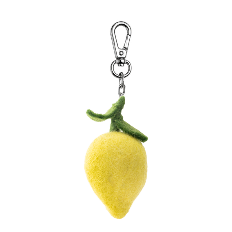 Key Chain-Felt Lemon